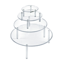 Azar Displays 4-Piece Acrylic Small Round Riser Set 515307